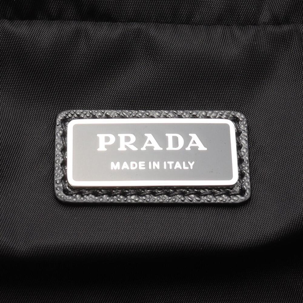 Prada Body Re Crossbody Saffiano Leather Black Bag Belt Waist Nylon - Picture 4 of 5